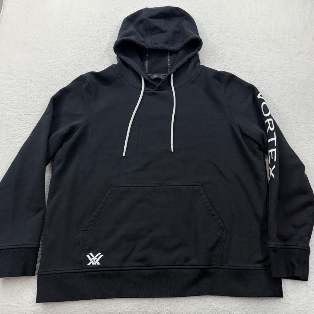 Vortex Optics Mens Black Pullover Hoodie Fleece Graphic Sleeve S2F25101 XL